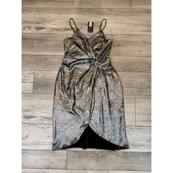 Worthington silver elegant midi dress size XS - Picture 1 of 12